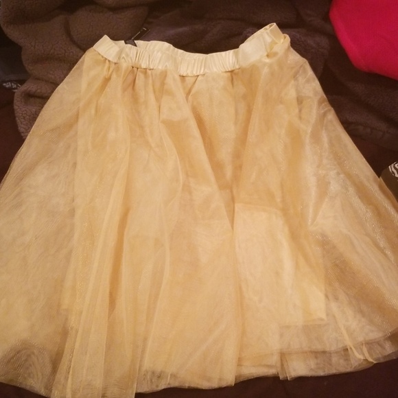 Gold tulle skirt - Picture 2 of 2